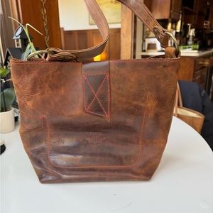 Brown Leather Hobo Bag